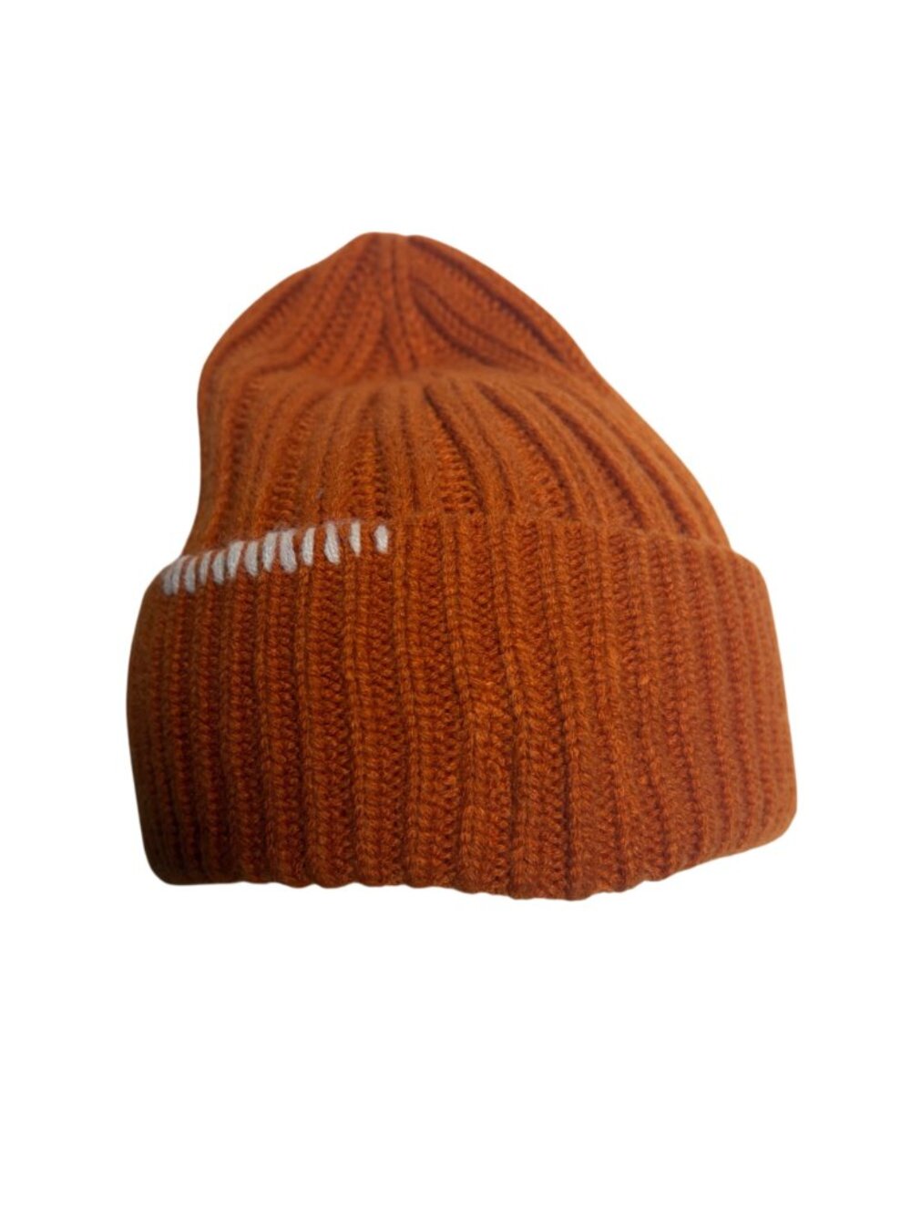 Anya Hindmarch Wool Blend Beanie Uniqlo Knitted Heattech Hat Unisex in Orange - Picture 2 of 8